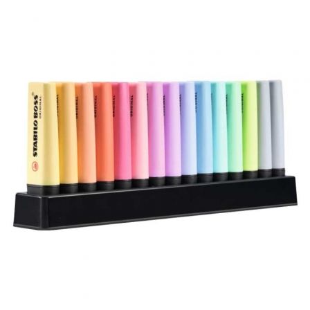 Stabilo Boss Original Set de Escritorio 15 Unidades Colores Pastel Surtidos Stabilo Boss Original Set de Escritorio 15 Unidades Colores Pastel Surtidos